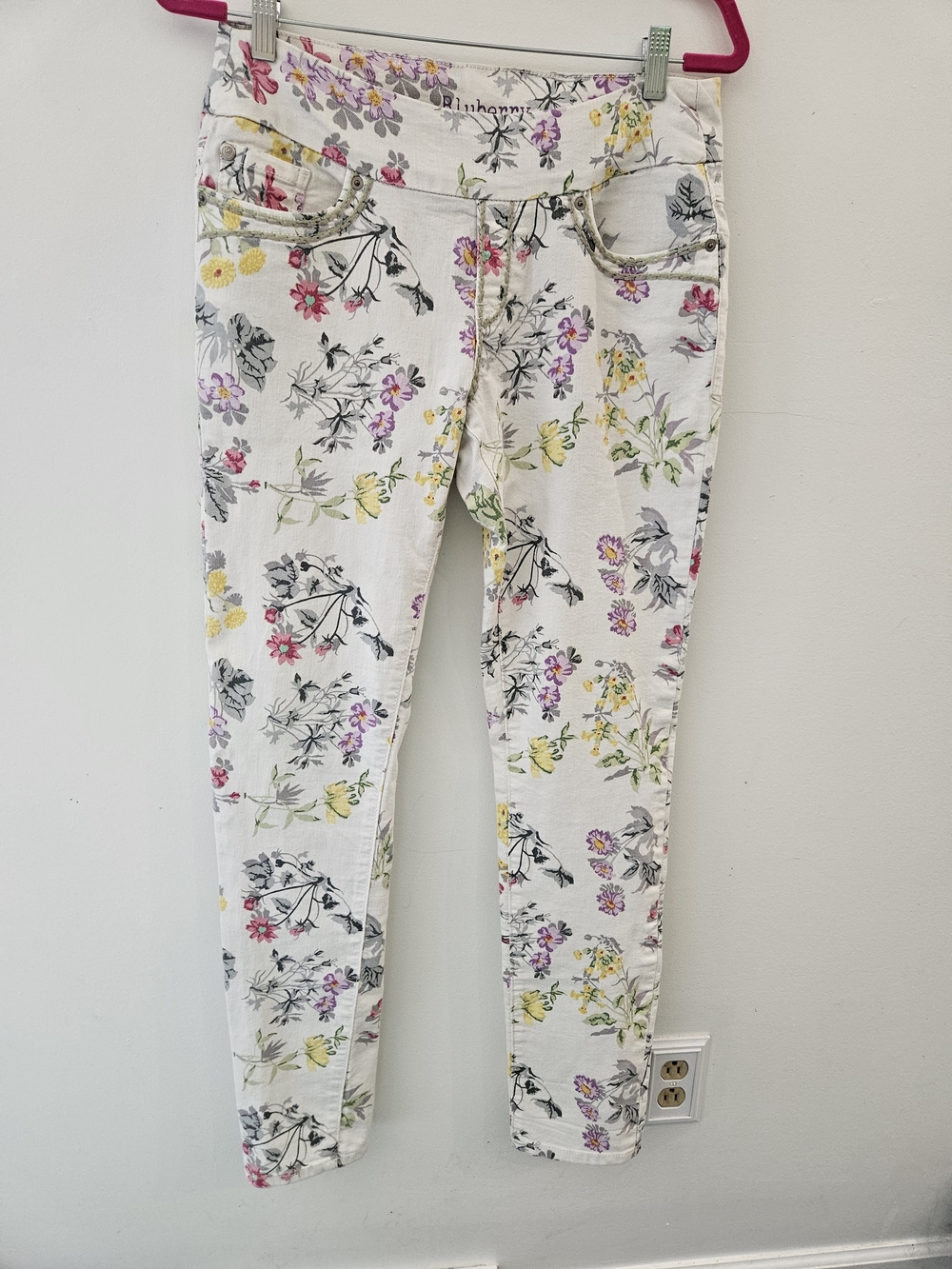 Bluberry Denim White Floral Jeans size 10 - Picture 3 of 7